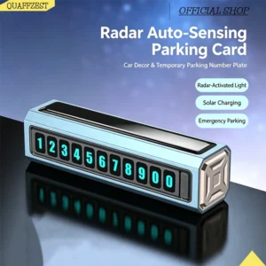 לוחית חניה סולארית עם תאורת LED - כרטיס חניה זמני וכלי עזר לחניה
