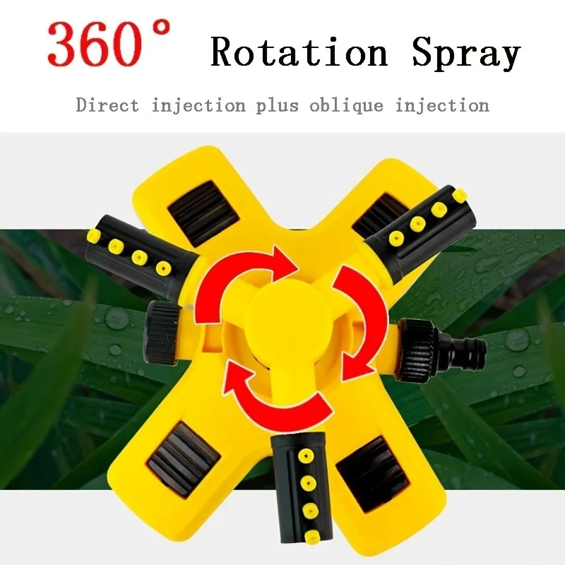 ממטרה מסתובבת 360° תלת רגלים למשתלה ולערוגות – תמונה 3