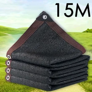 רשת הצללה שחורה 2-15 מטר - למניעת קרינת UV, לחממה, לפרטיות ולגינה