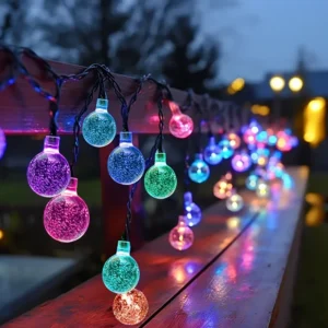 מחרוזת אורות LED סולארית 5 מטר, 20 נורות, אור חם