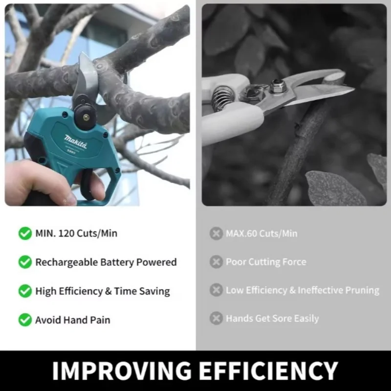 מזמרה חשמלית אלחוטית לגיזום - תואמת לסוללת Makita 18V – תמונה 2