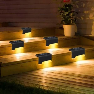 סט 16 נורות LED סולאריות למדרגות ומעקות