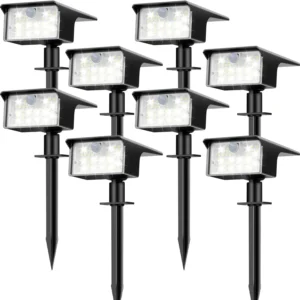 זרקורי חוץ סולאריים עם חיישן תנועה 62 נורות LED ו-3 מצבי תאורה